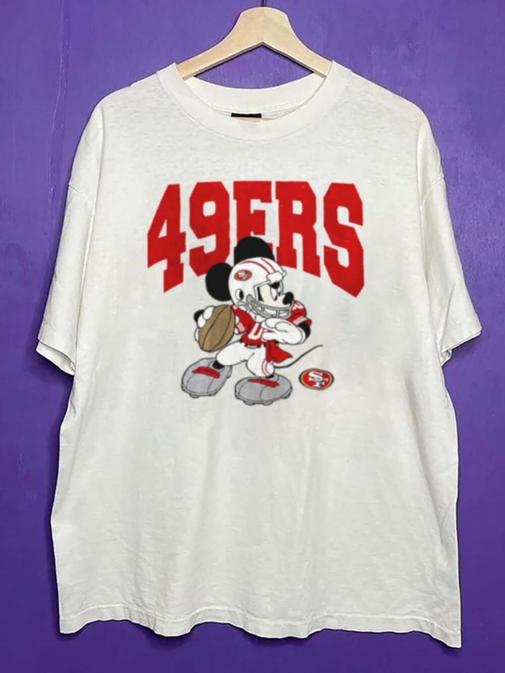 Vintage San Francisco 49ers Micky Fan Gift Shirt, 90s 49ers NFL Men Women Shirt